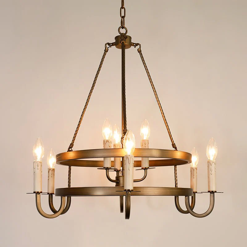 Vintara Brass Candle Chandelier - Image 6