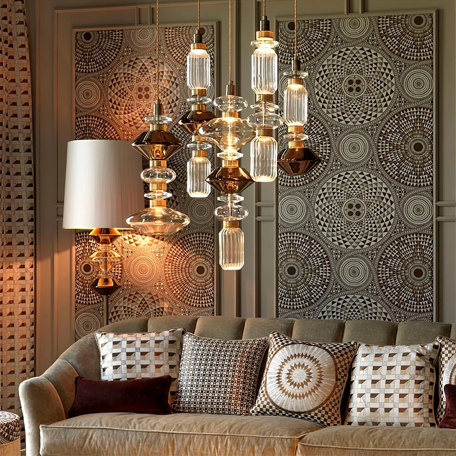 Vionisis Glass Light Luxury Pendant Lamp - Image 69