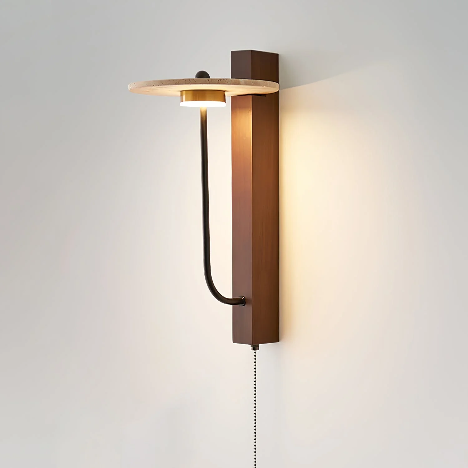 Viphayra Lever Arm Travertine Wall Light - Image 22