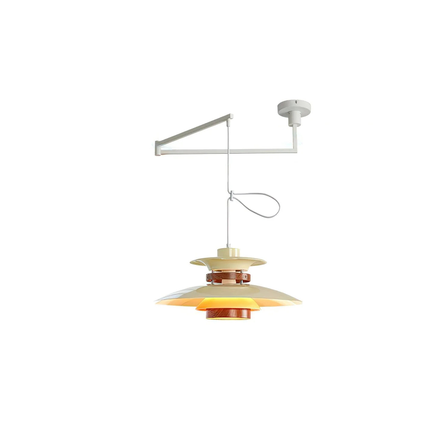 Virelith Steel & Wood Pendant Lamp - Image 3