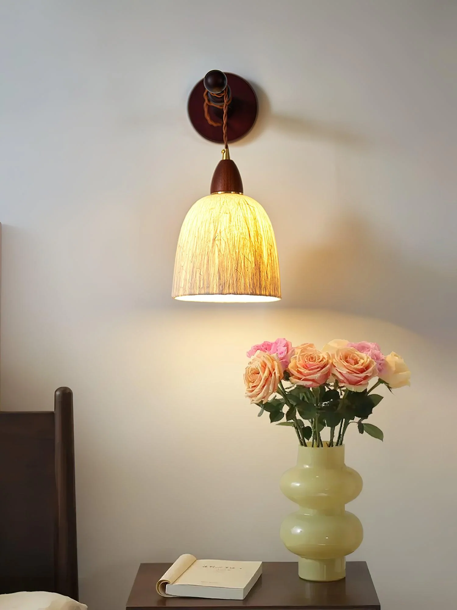 Vitheos Elegance Natural Walnut Wood Wall Lamp - Image 34