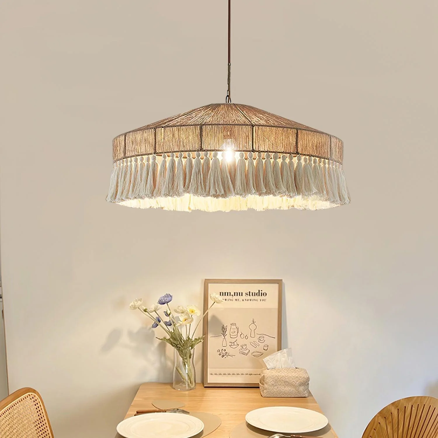 Vorenth Hemp Rope Pendant Light - Image 14