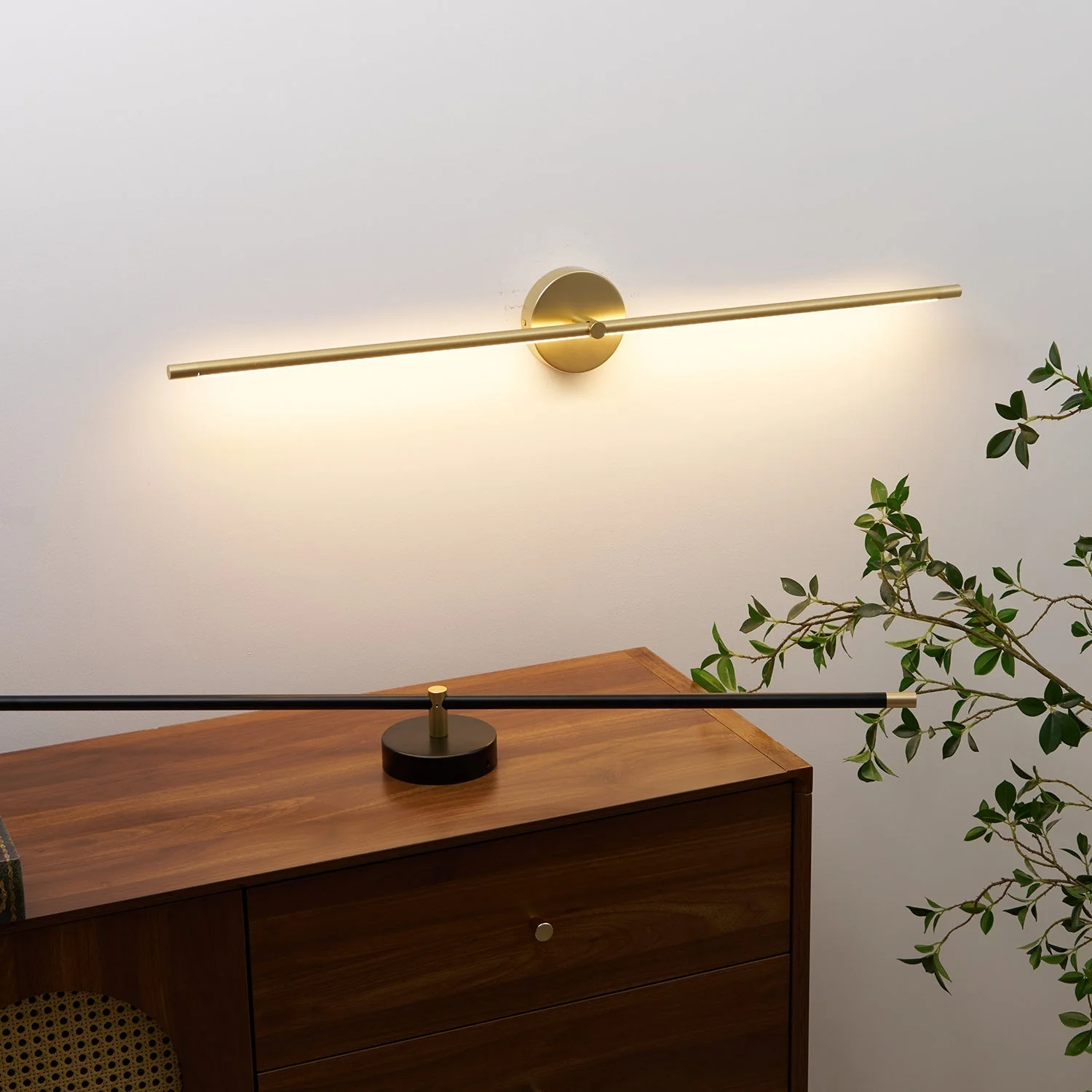 Wall Lamp Minimalist Linear Rod Double End Accent Modern Style - Image 6
