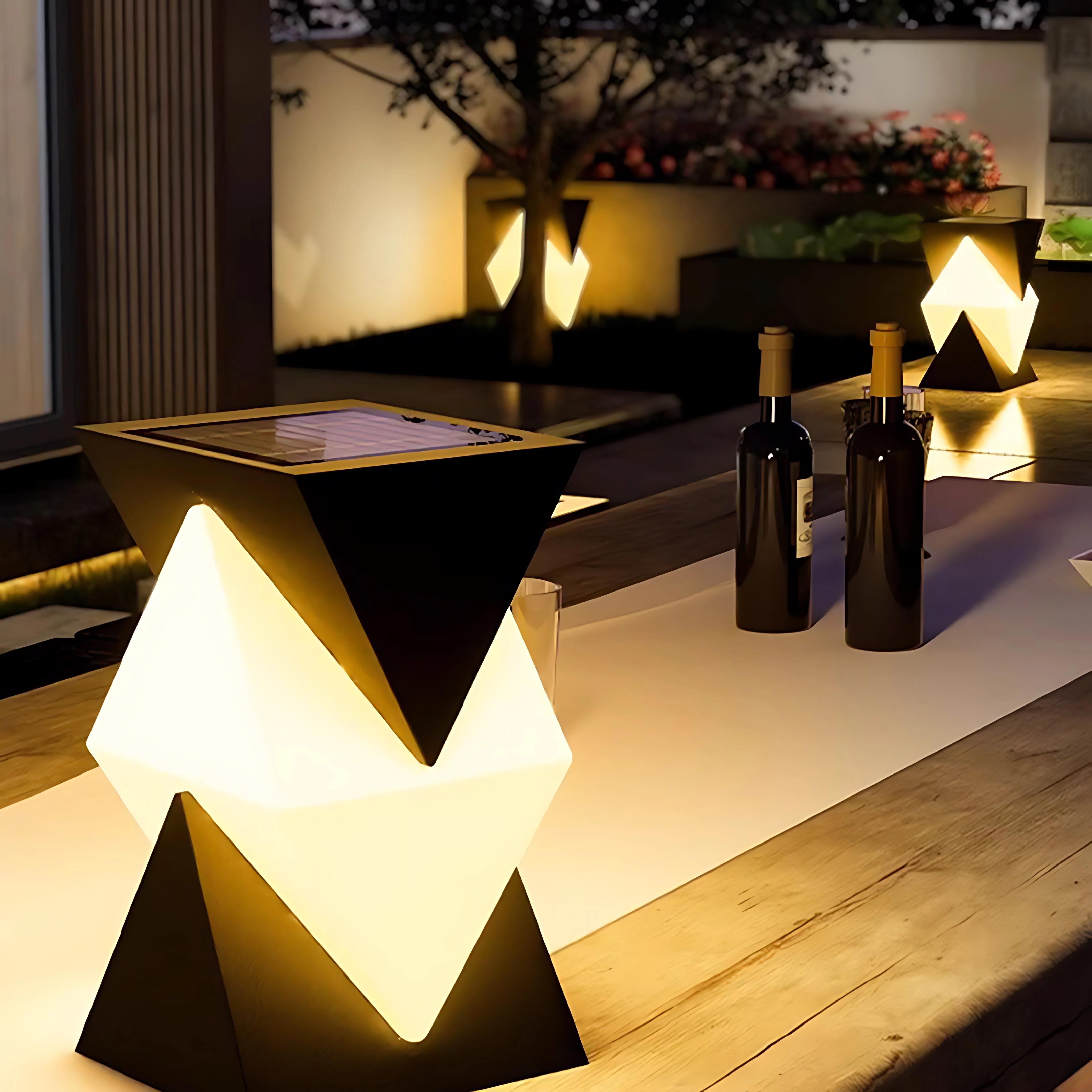 Walth Special Shaped Modern PE Outdoor Piller Light - Image 10