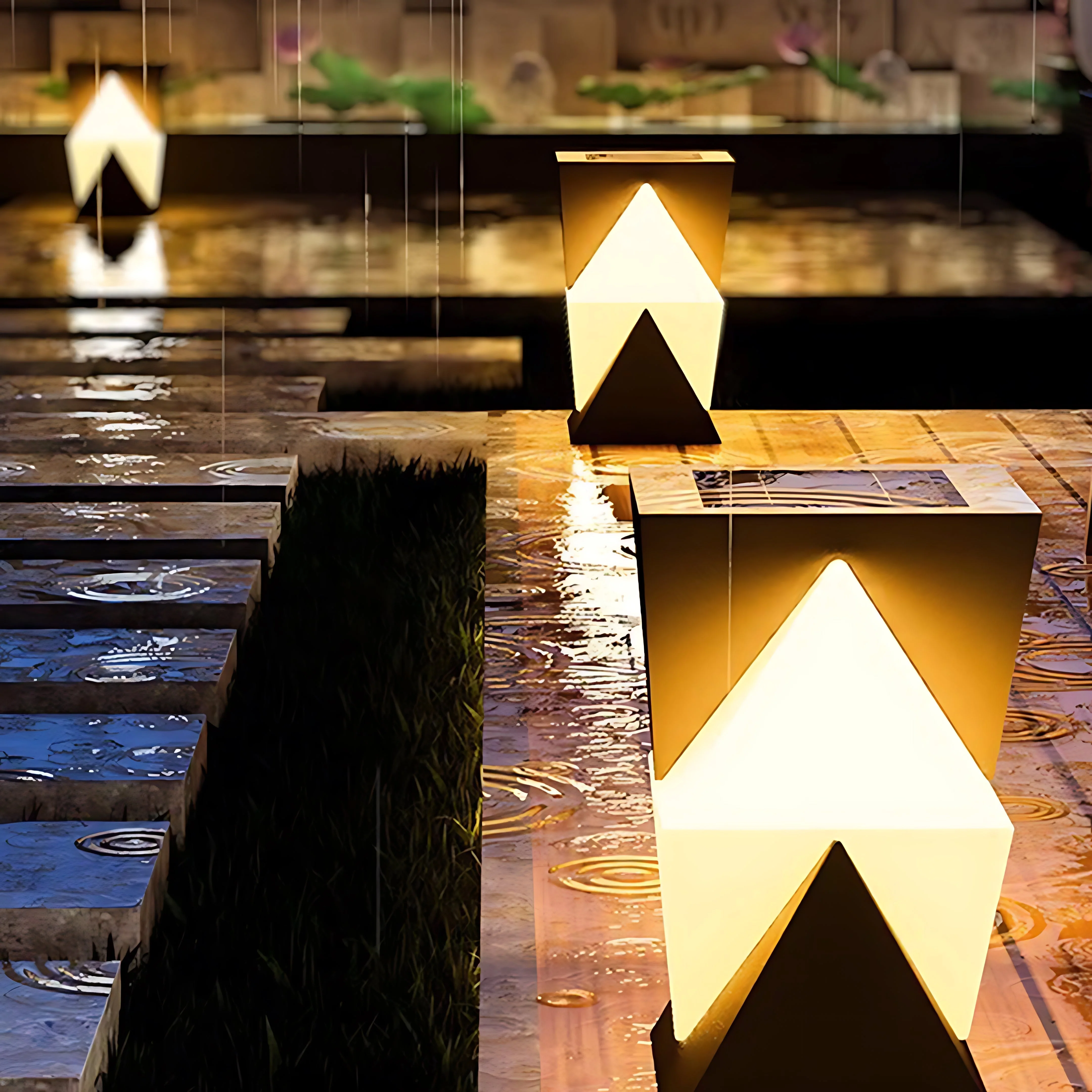 Walth Special Shaped Modern PE Outdoor Piller Light - Image 11