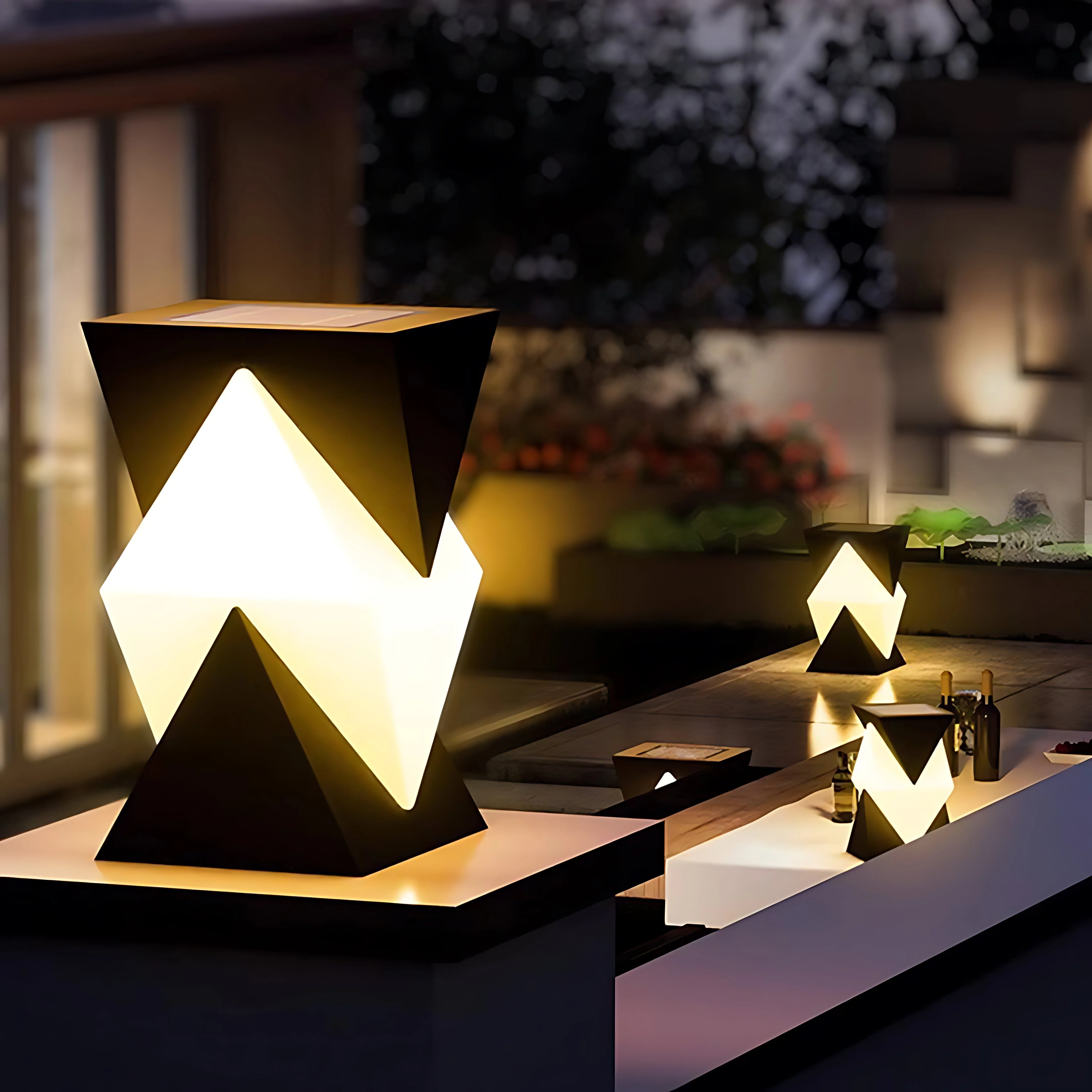 Walth Special Shaped Modern PE Outdoor Piller Light - Image 13