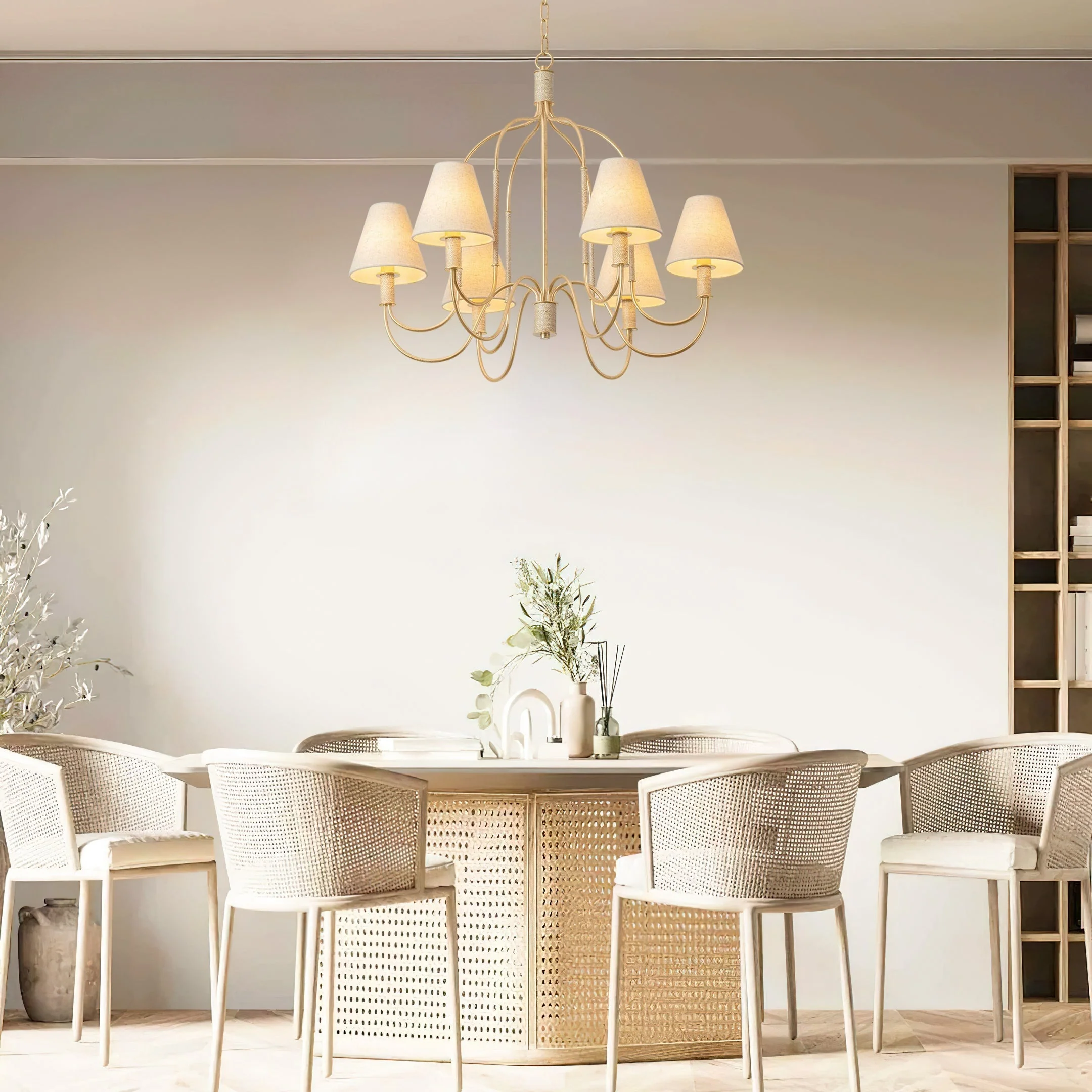 Warrensburg Contemporary Brass Chandelier - Image 2
