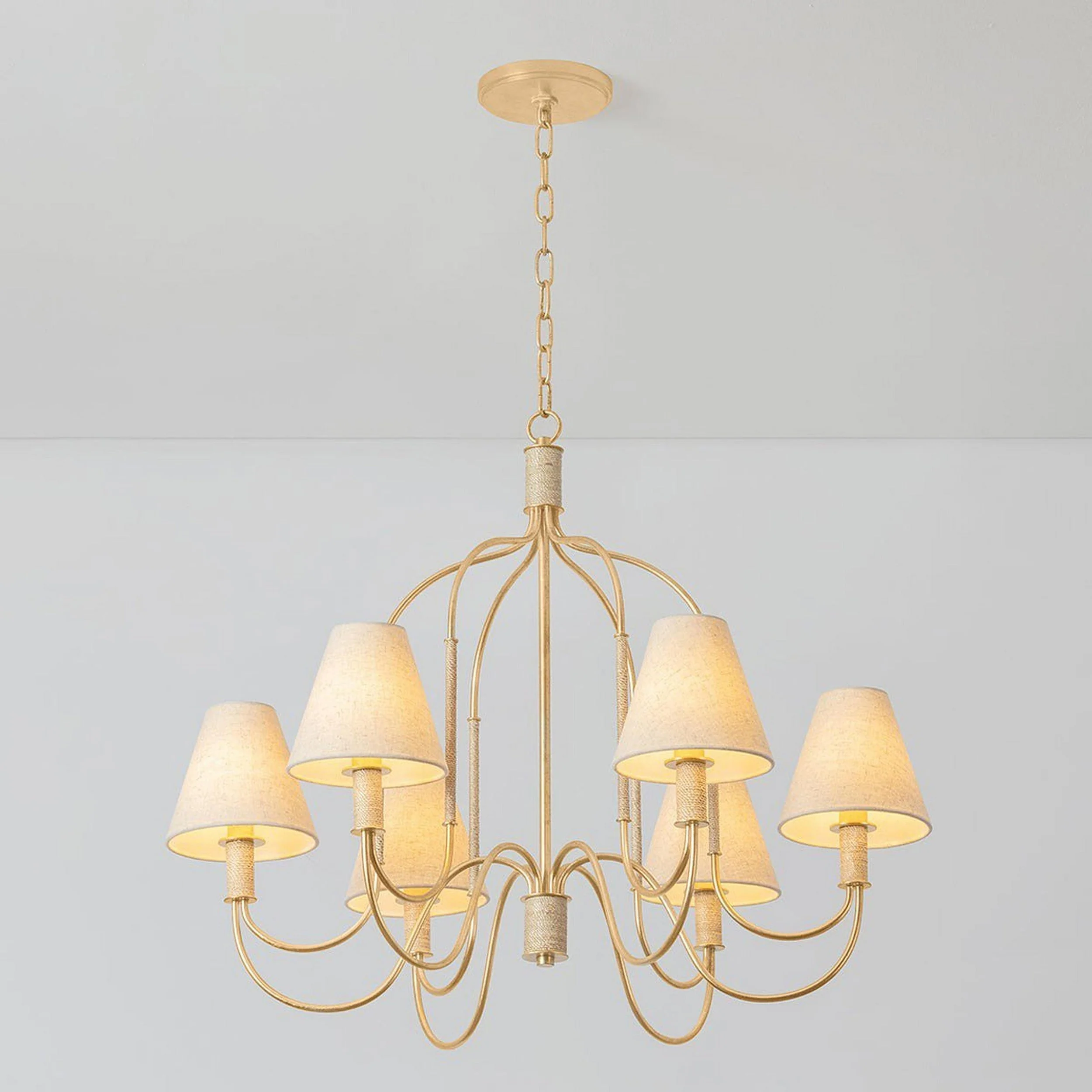 Warrensburg Contemporary Brass Chandelier - Image 3