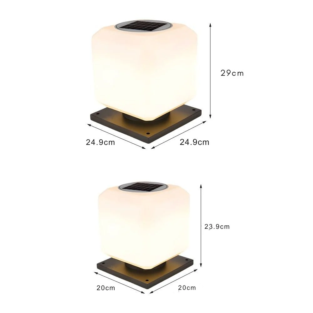 Waterproof Cube Outdoor LED Pier Mount Post Lamp for Garden - Image 9