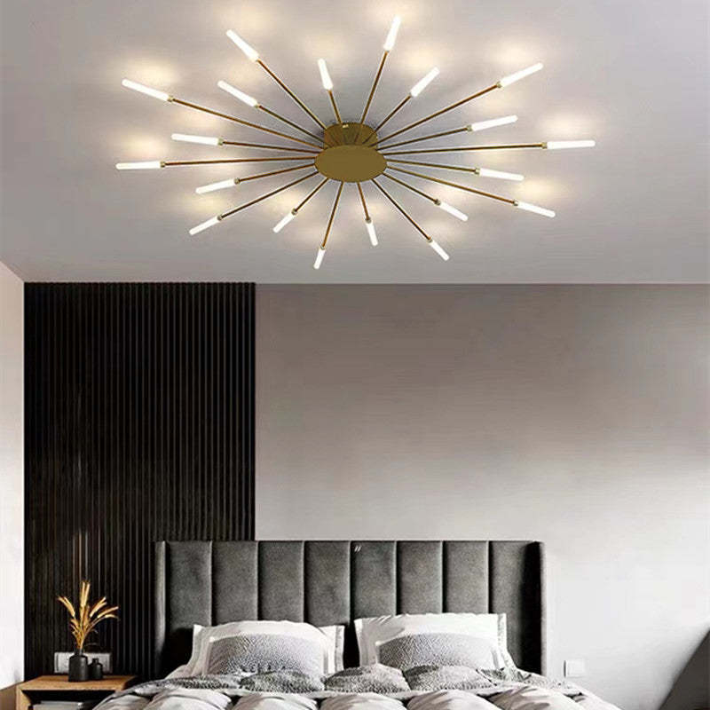 Wesley Flush-Mount Ceiling Light Fireworks, Black/Gold - Image 34
