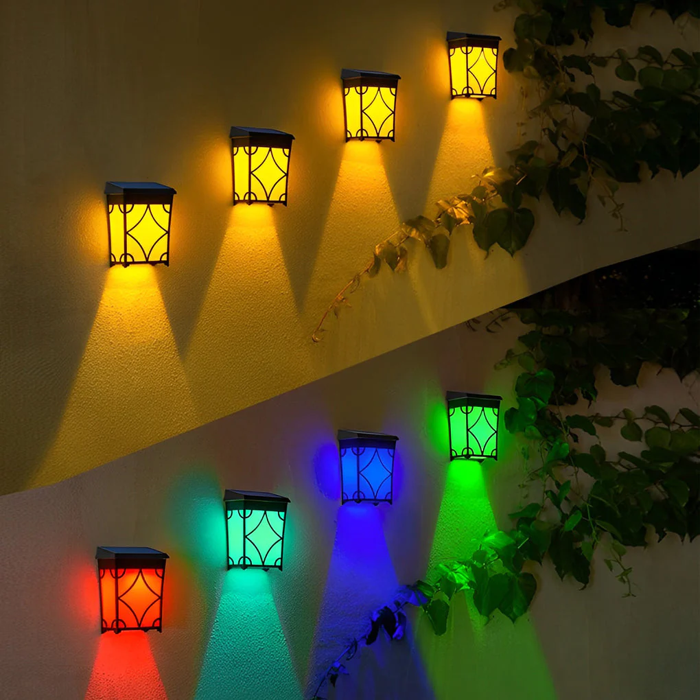 White LED RGB Intelligent Sensor ABS Outdoor Wall Lights