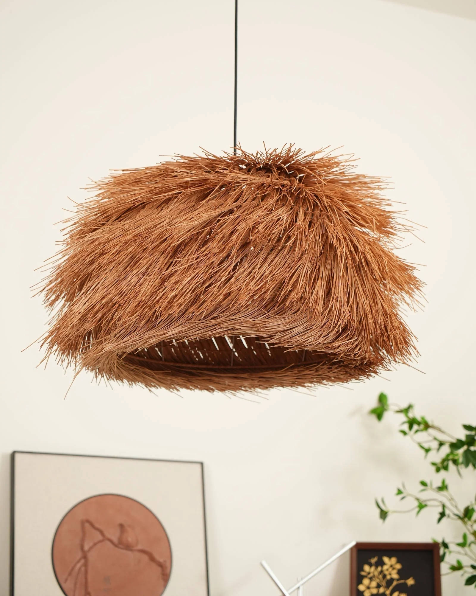 Wickora Vintage Wicker Pendant Lamp - Image 12