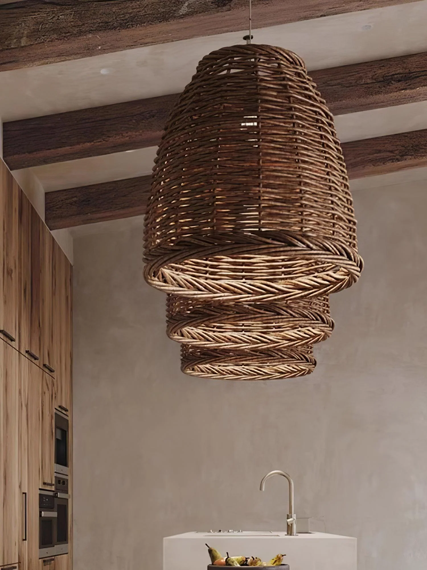 Wickora Vintage Wicker Pendant Lamp - Image 16