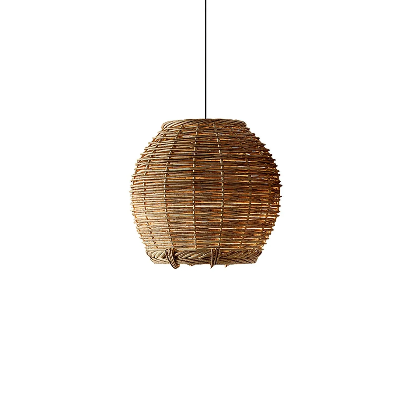 Wickora Vintage Wicker Pendant Lamp - Image 20