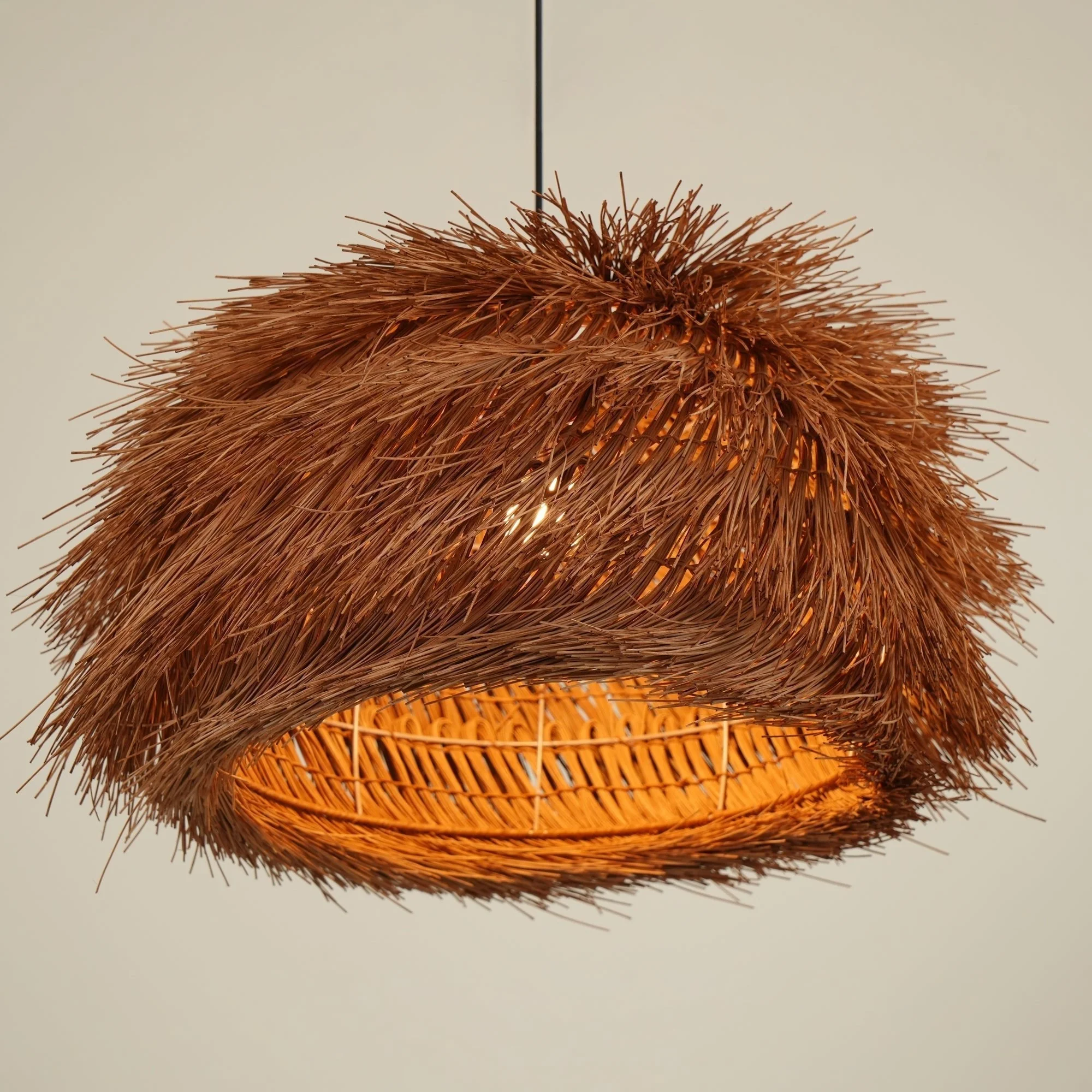 Wickora Vintage Wicker Pendant Lamp - Image 25
