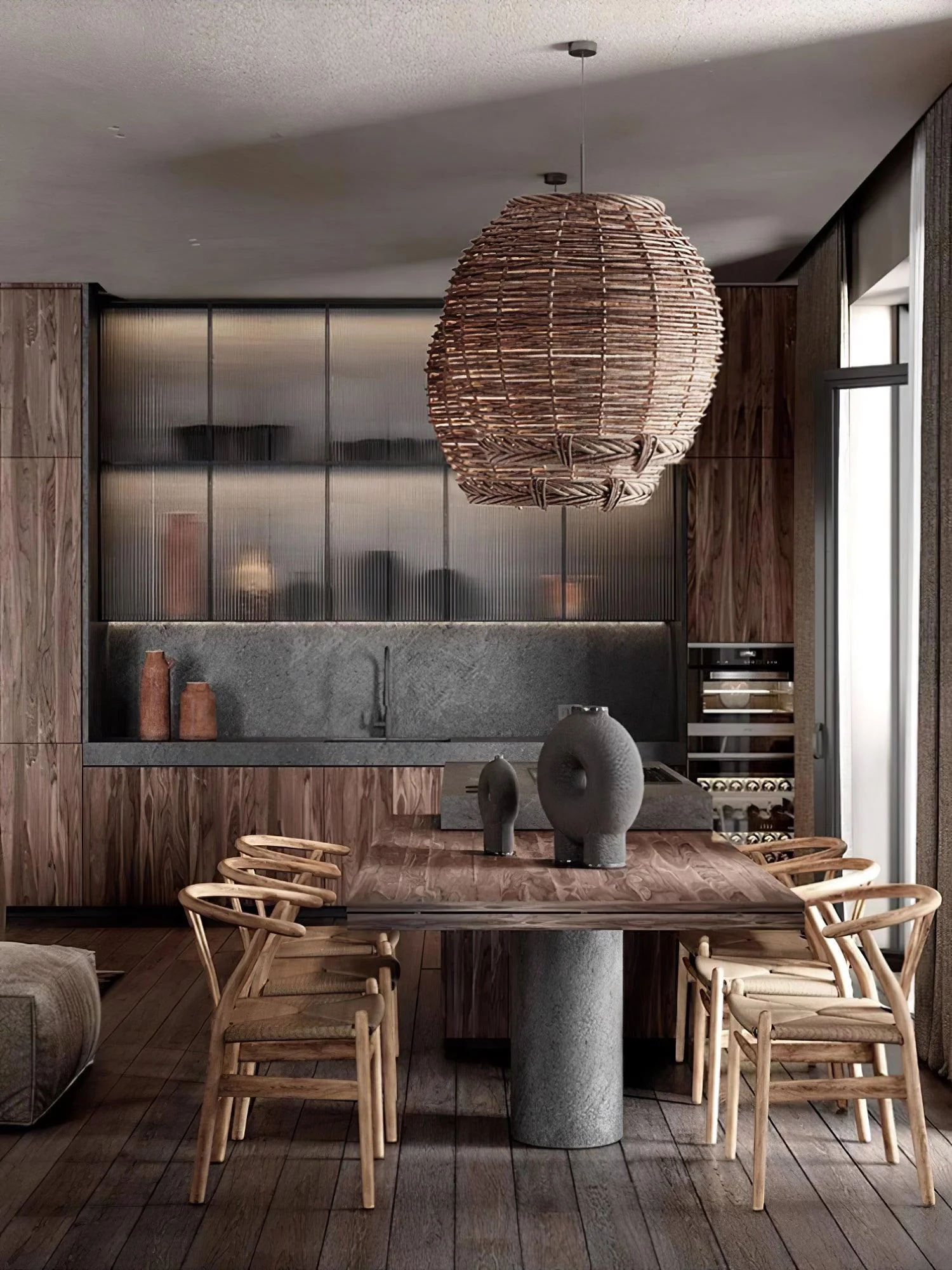 Wickora Vintage Wicker Pendant Lamp - Image 54