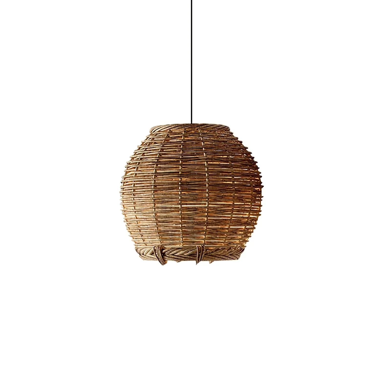 Wickora Vintage Wicker Pendant Lamp - Image 6