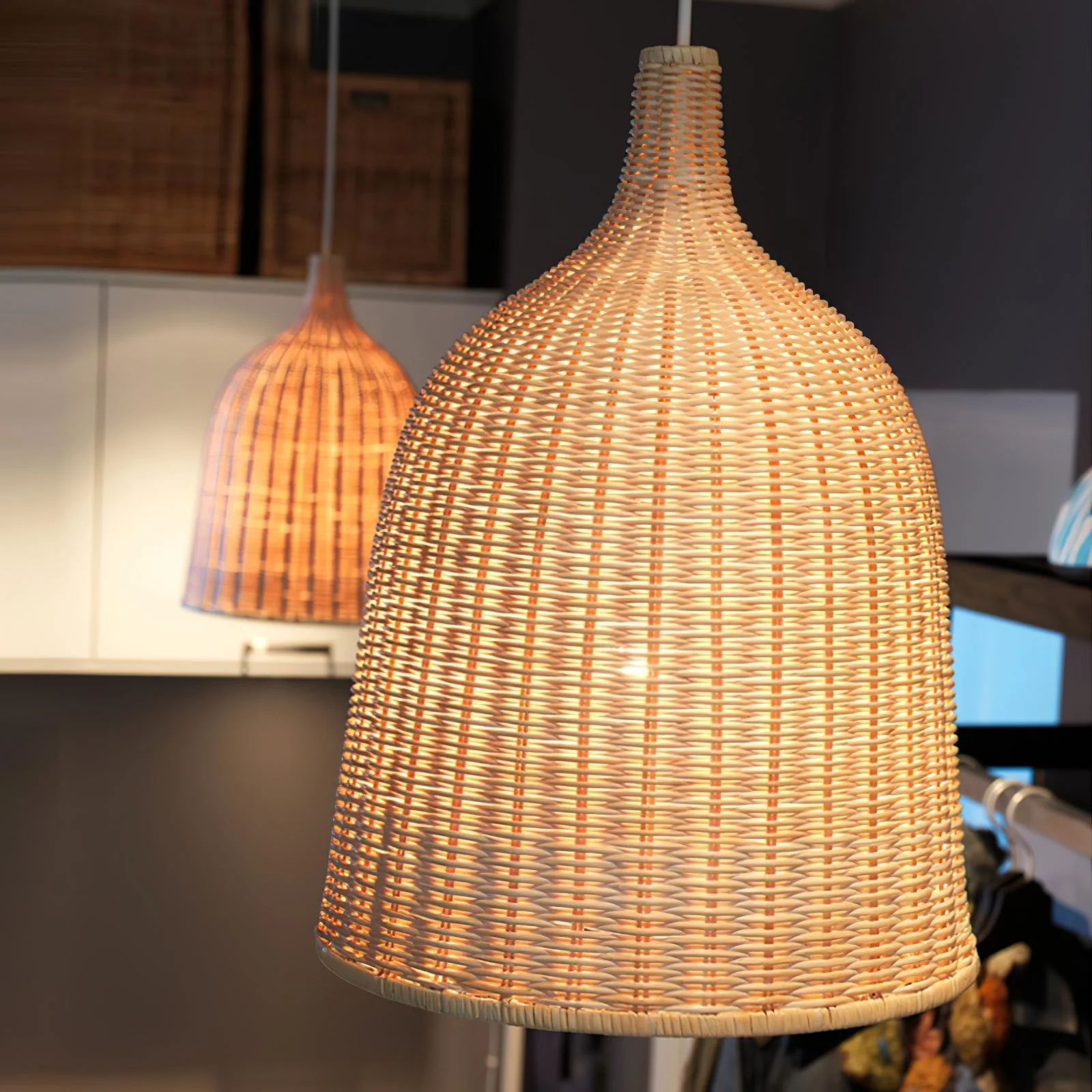 Willow Rustic Rattan Pandent Light - Image 39