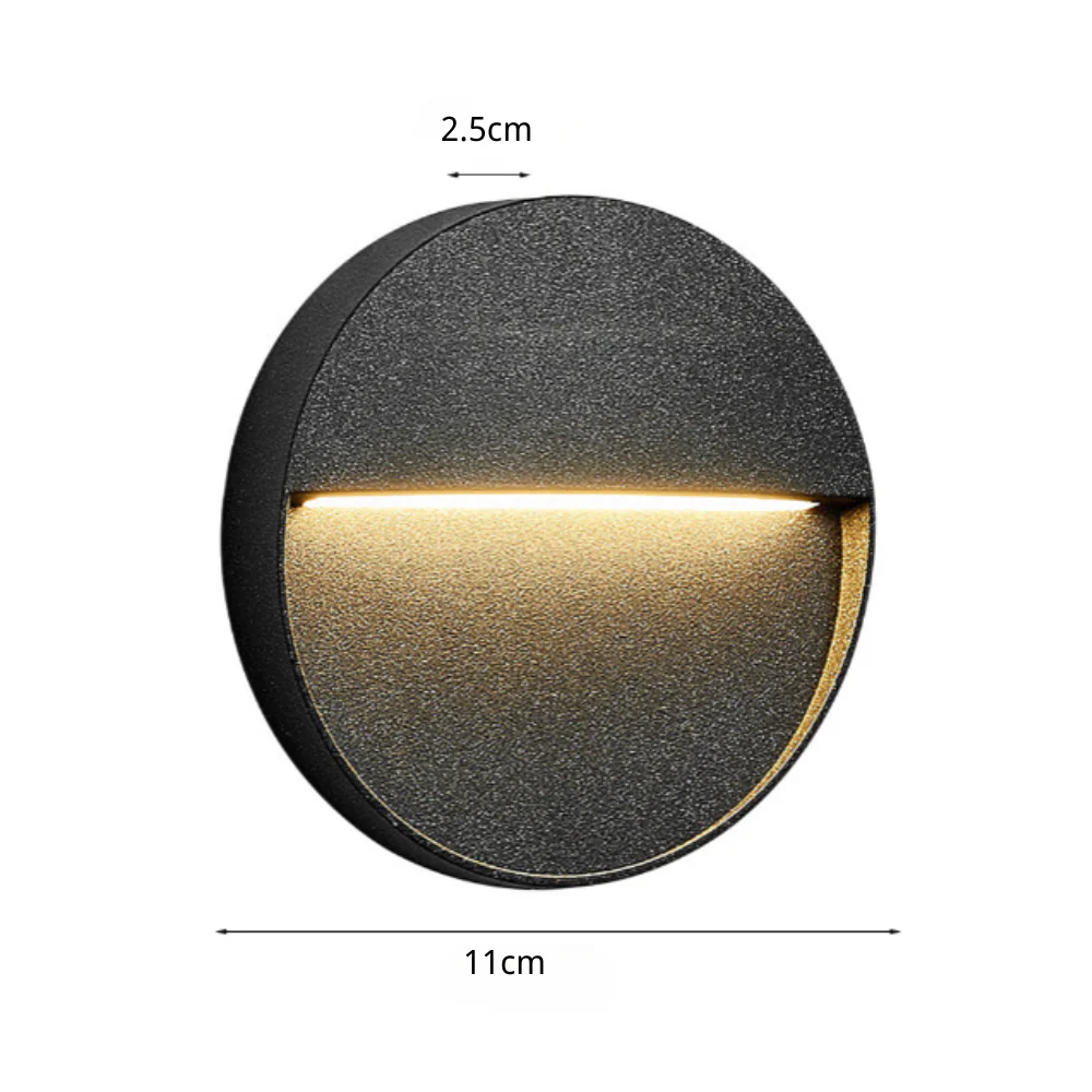Winied Round Creative Outdoor Wall Step Sconces - Image 8