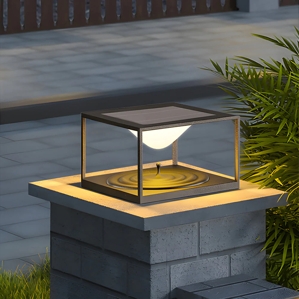 Winston Square Pillar Stainless Steel Outdoor Post Light
