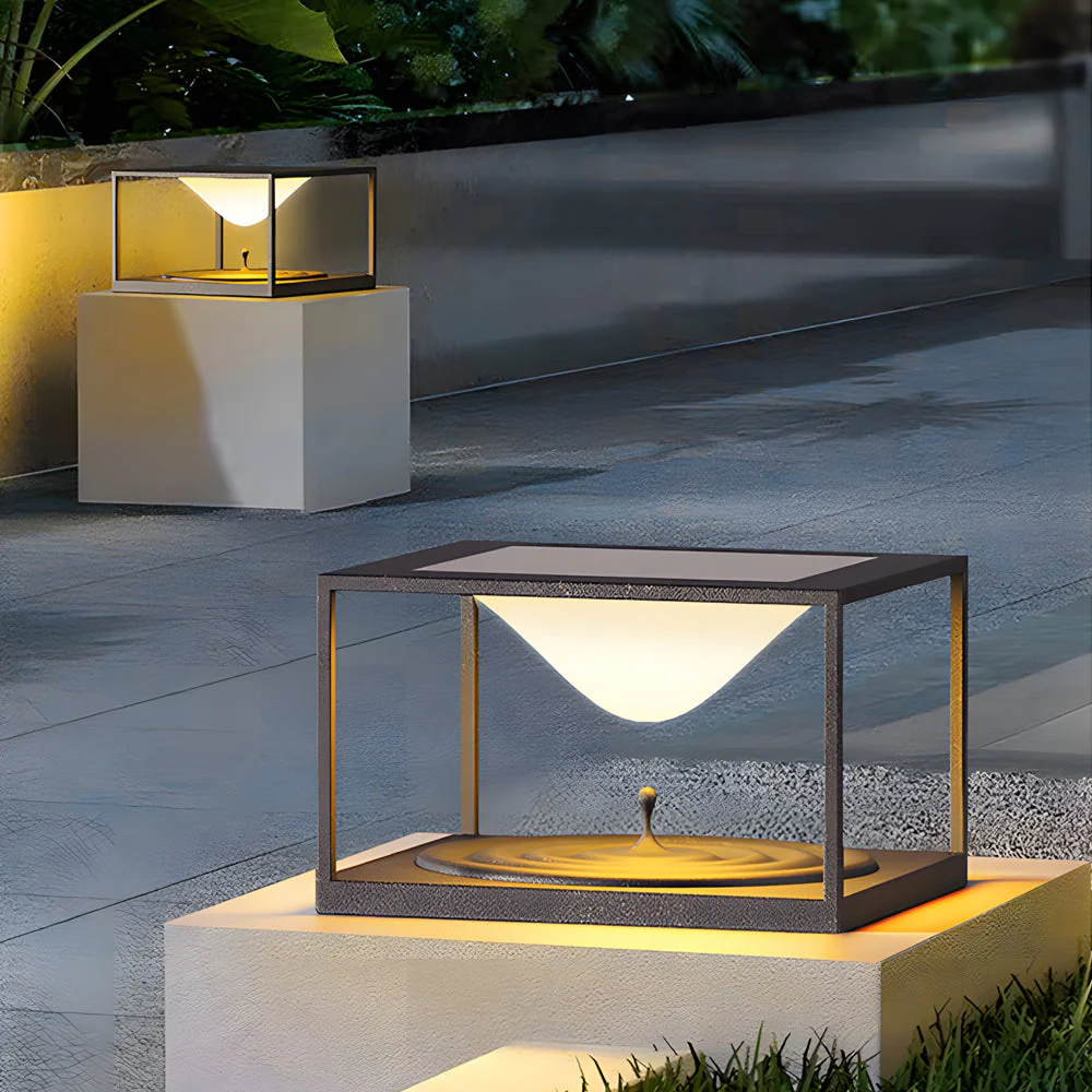Winston Square Pillar Stainless Steel Outdoor Post Light - Image 3