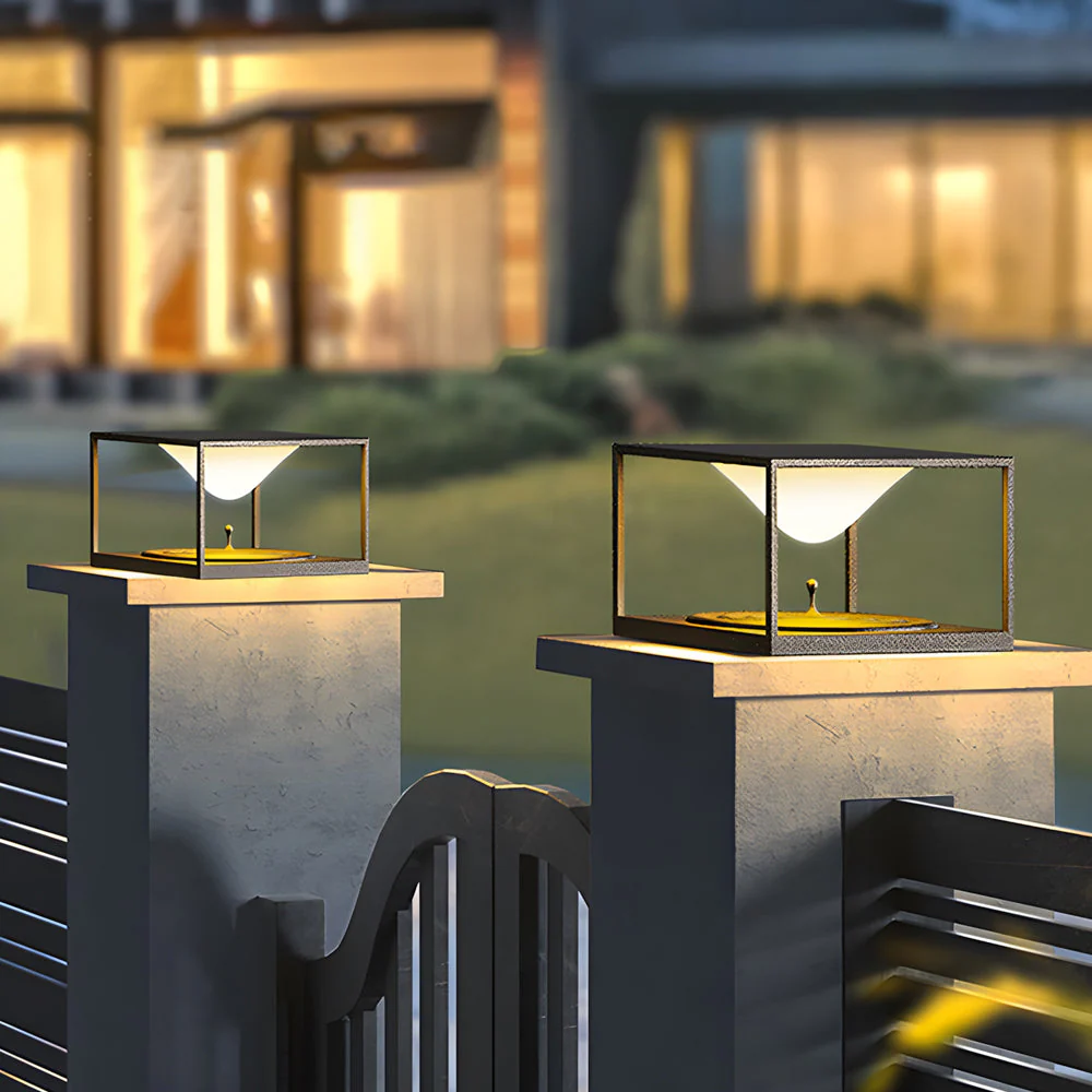 Winston Square Pillar Stainless Steel Outdoor Post Light - Image 4