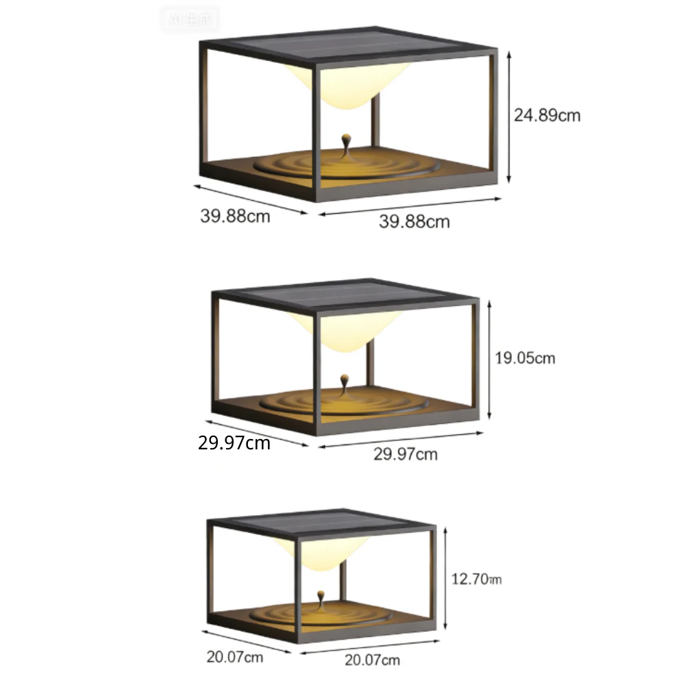 Winston Square Pillar Stainless Steel Outdoor Post Light - Image 9