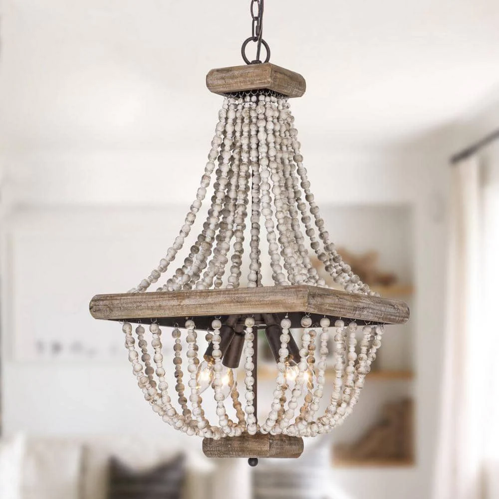 Wood Farmhouse Chandelier - Image 11