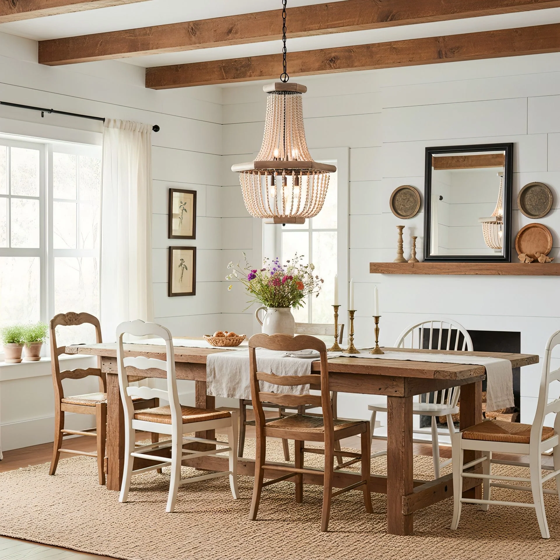 Wood Farmhouse Chandelier - Image 6