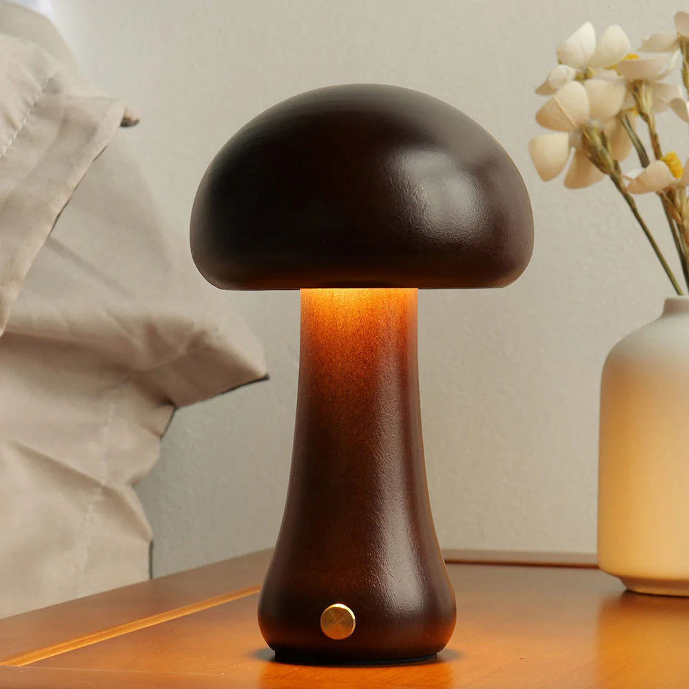 Wooden Rustic Wood Table Lamp - Image 2