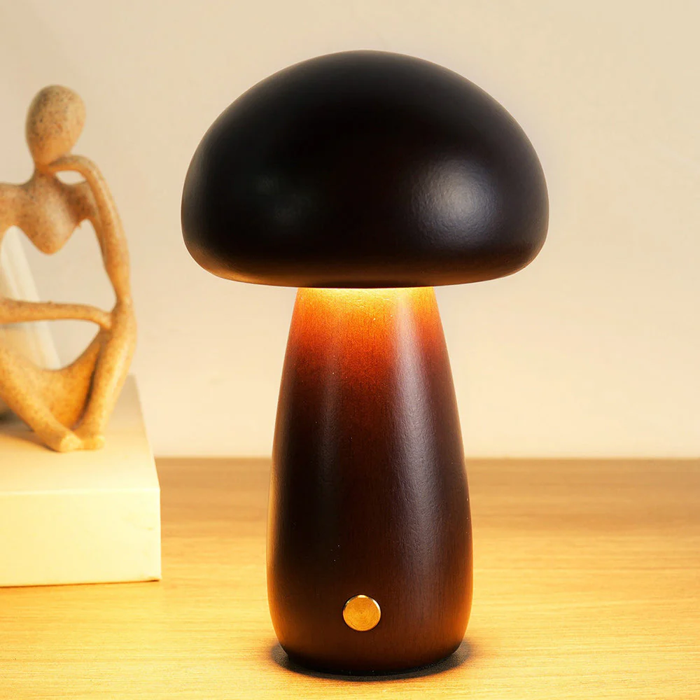 Wooden Rustic Wood Table Lamp - Image 4