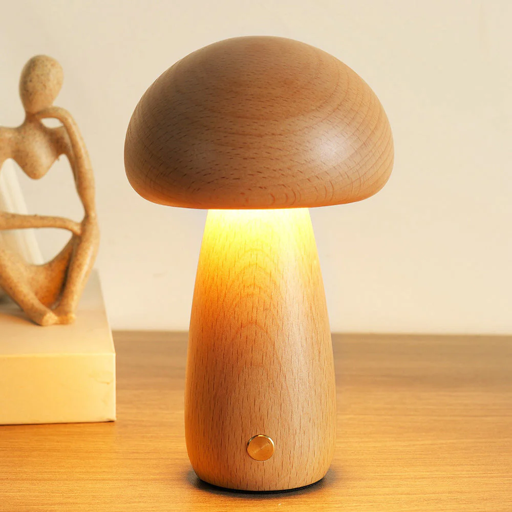 Wooden Rustic Wood Table Lamp - Image 5