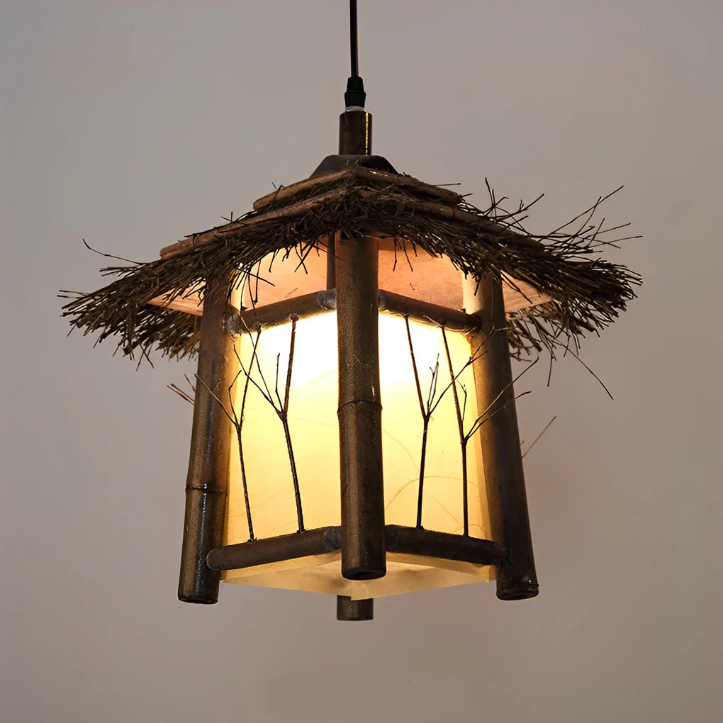 Wyne Branch Pattern Versatile Bamboo Outdoor Light - Image 3