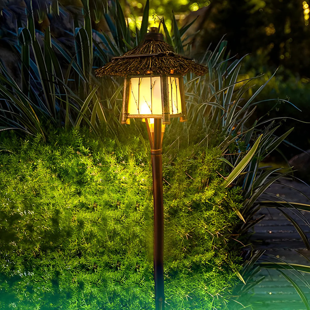 Wyne Branch Pattern Versatile Bamboo Outdoor Light - Image 5