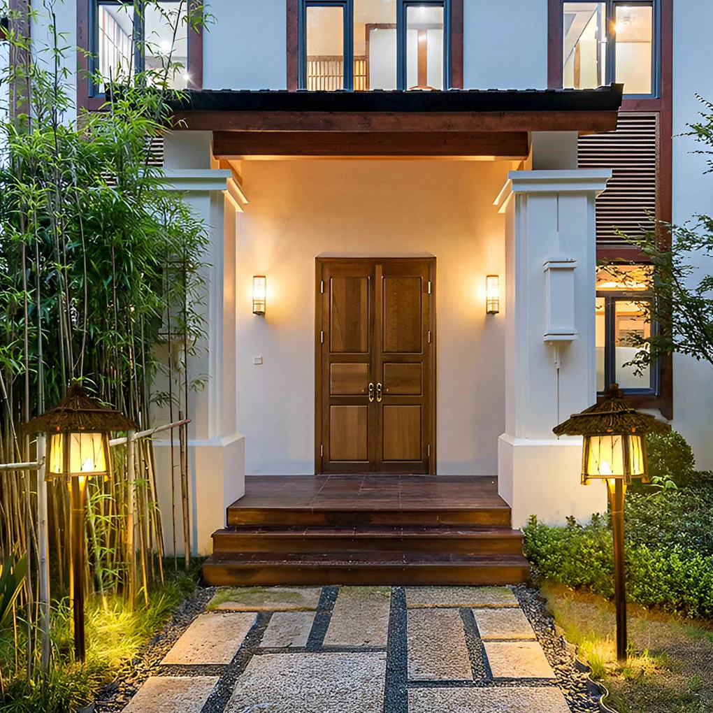 Wyne Branch Pattern Versatile Bamboo Outdoor Light - Image 8