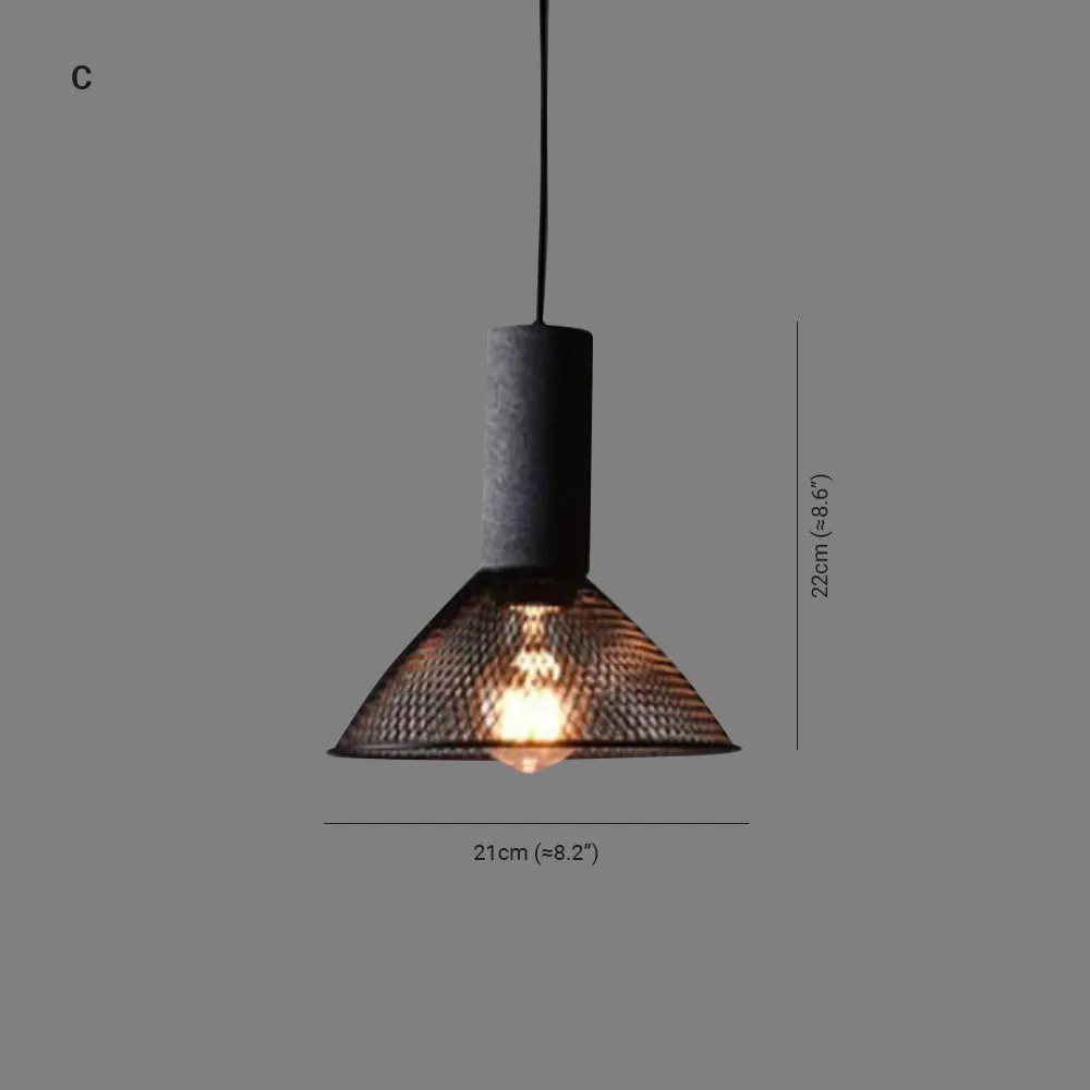 Xenith Industrial Cylindrical Pendant Light, Cement/Metal - Image 11