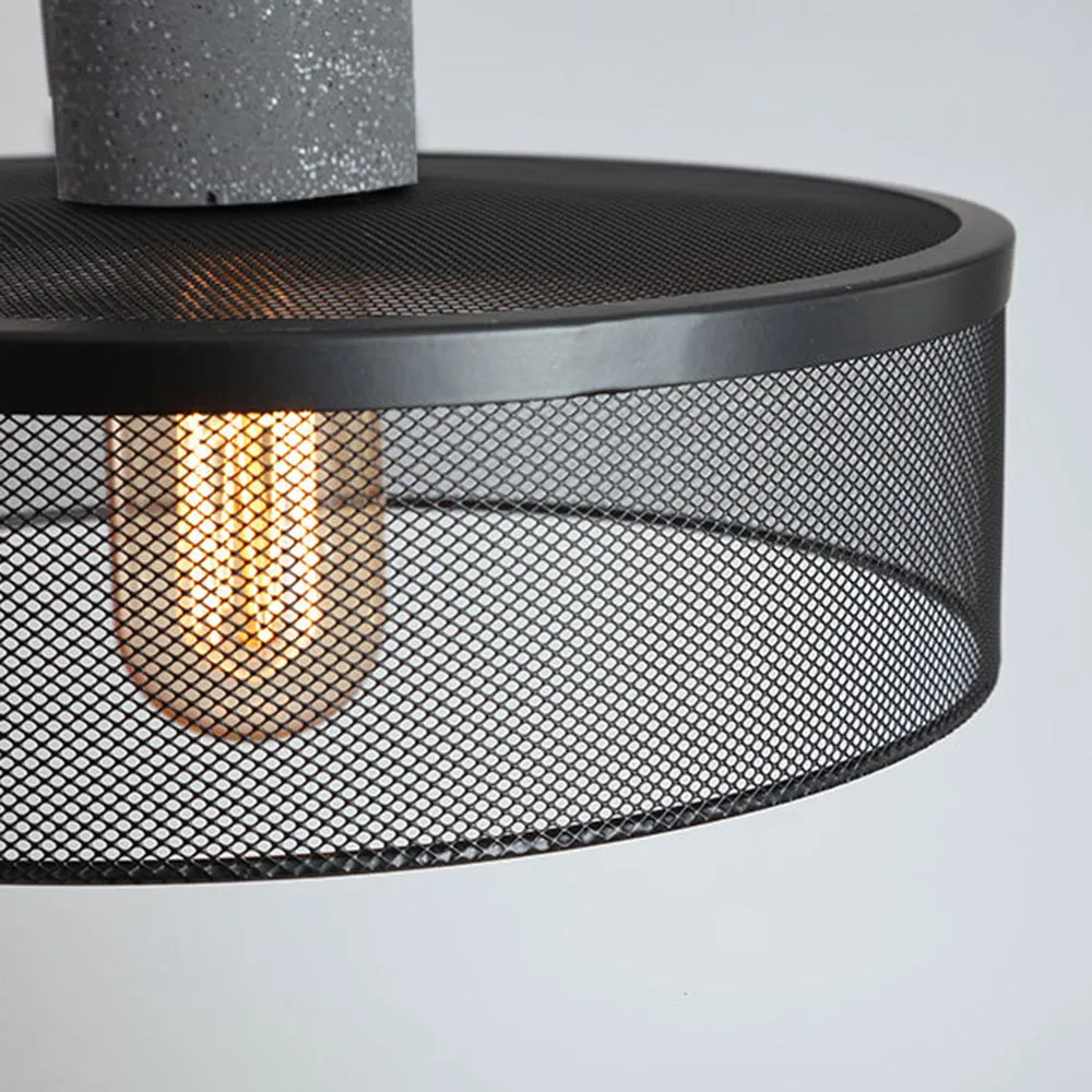 Xenith Industrial Cylindrical Pendant Light, Cement/Metal - Image 12