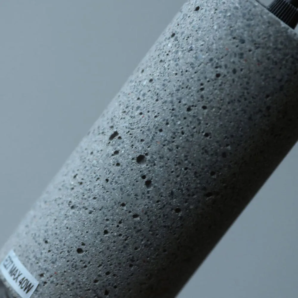Xenith Industrial Cylindrical Pendant Light, Cement/Metal - Image 13