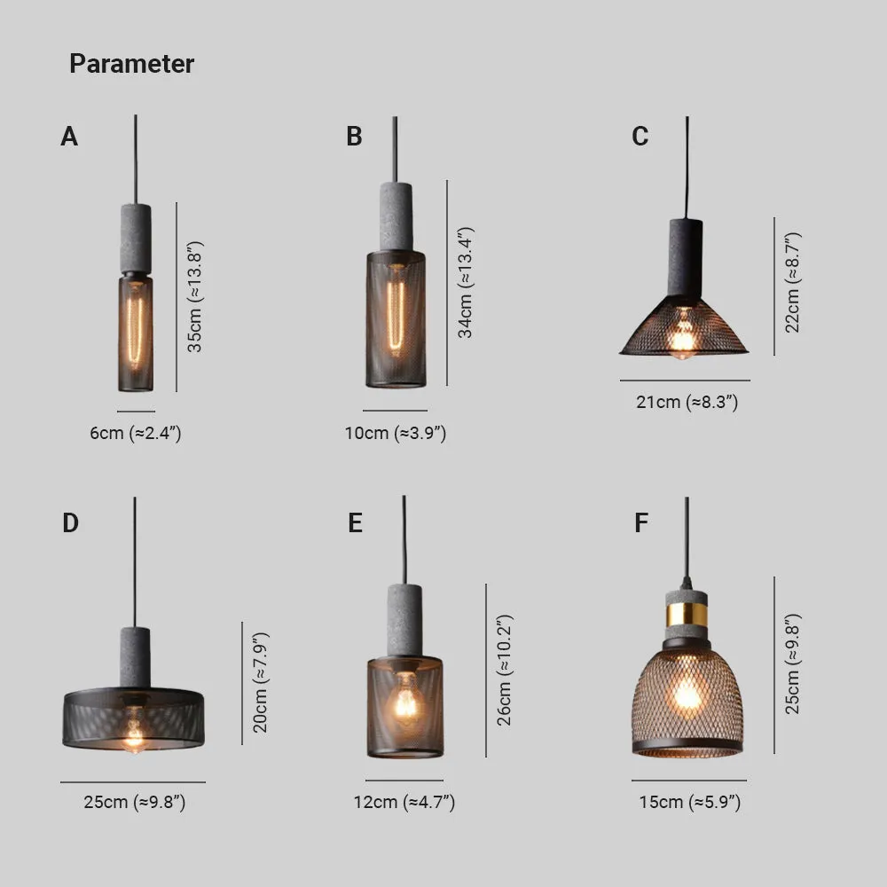 Xenith Industrial Cylindrical Pendant Light, Cement/Metal - Image 5