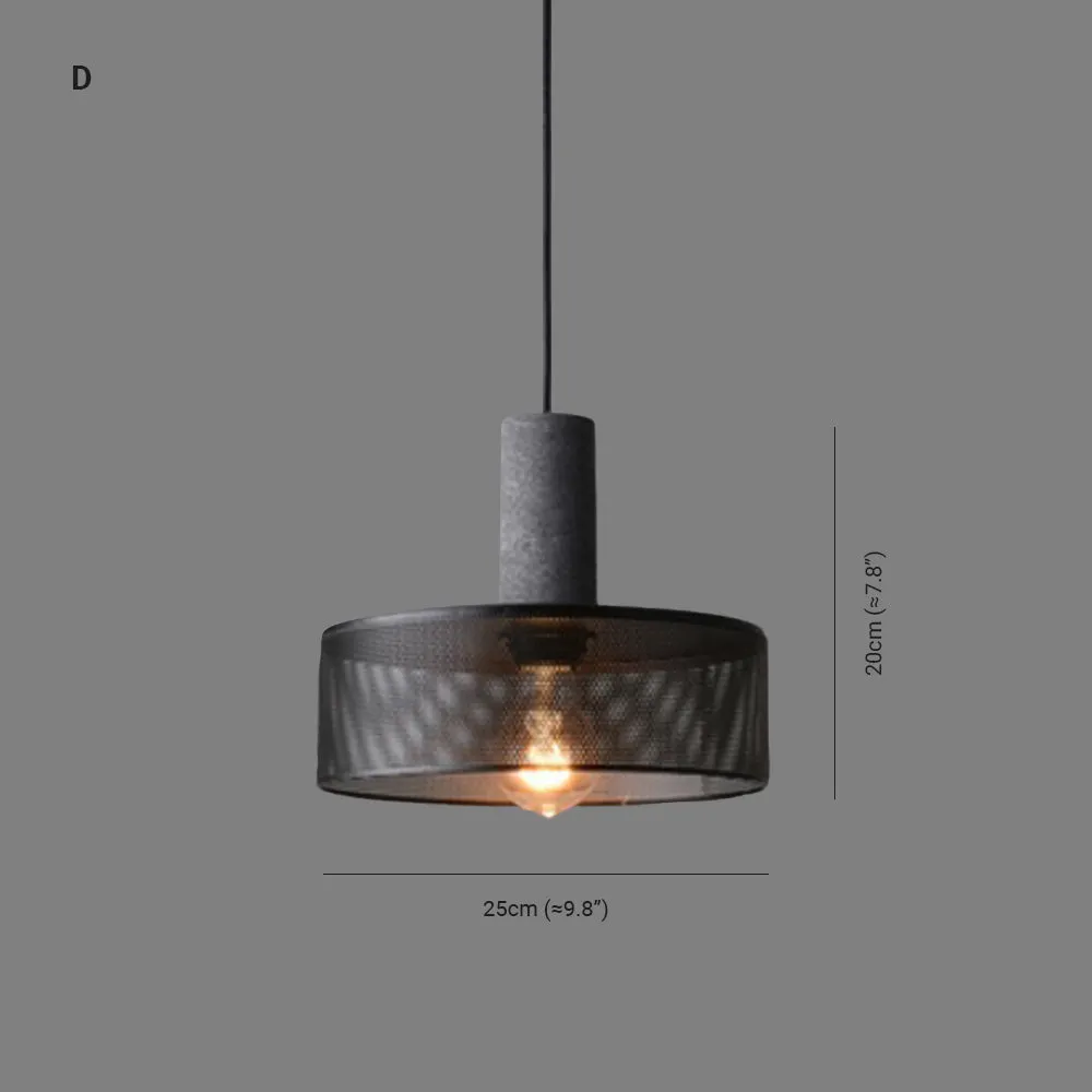 Xenith Industrial Cylindrical Pendant Light, Cement/Metal - Image 6