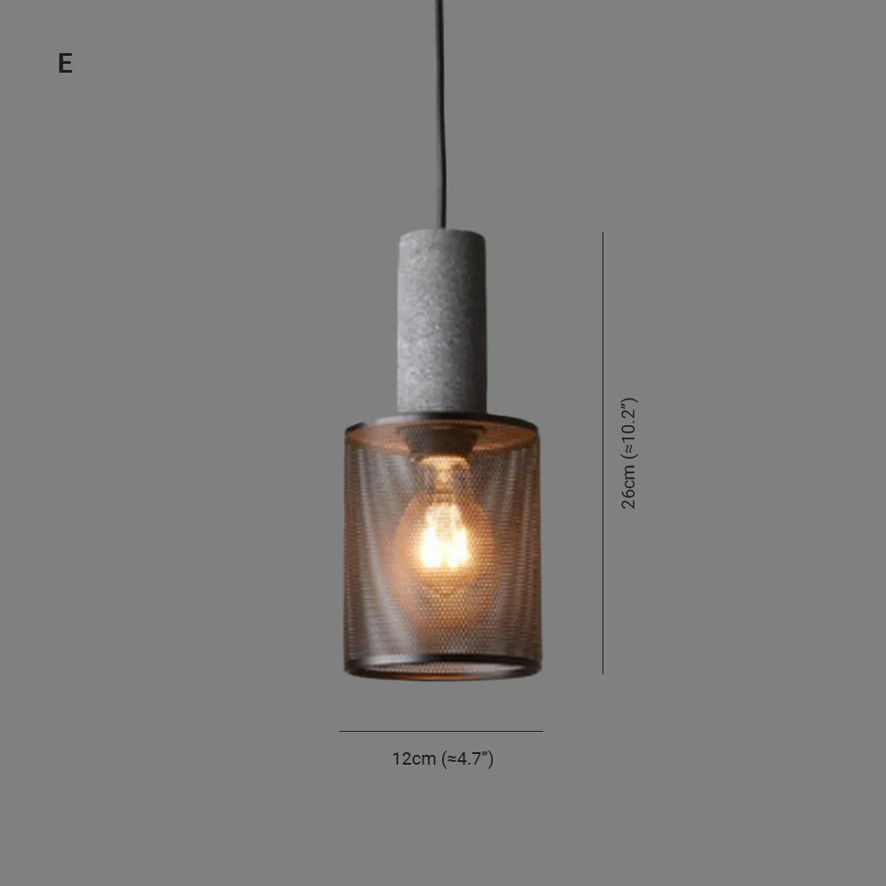 Xenith Industrial Cylindrical Pendant Light, Cement/Metal - Image 7
