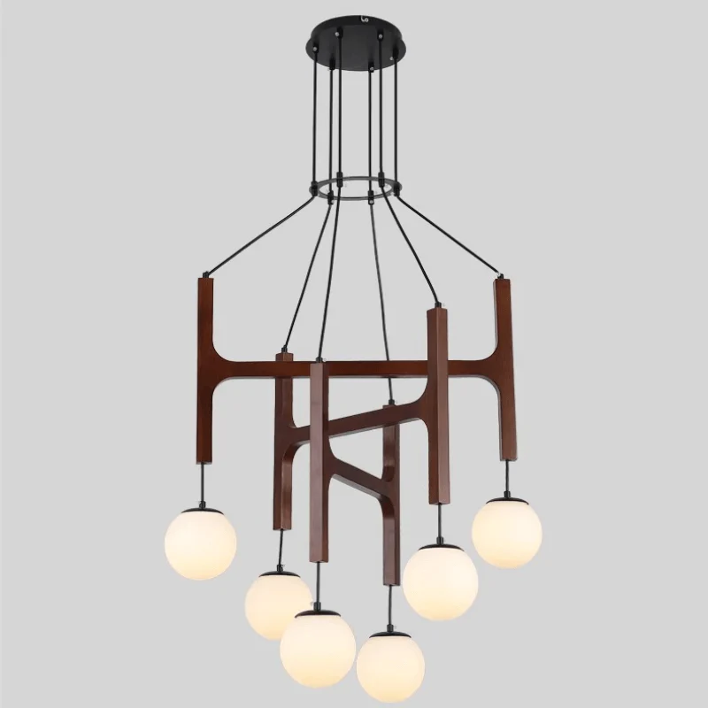 Xylocube Geometric Wood Globe Pendant Light - Image 17