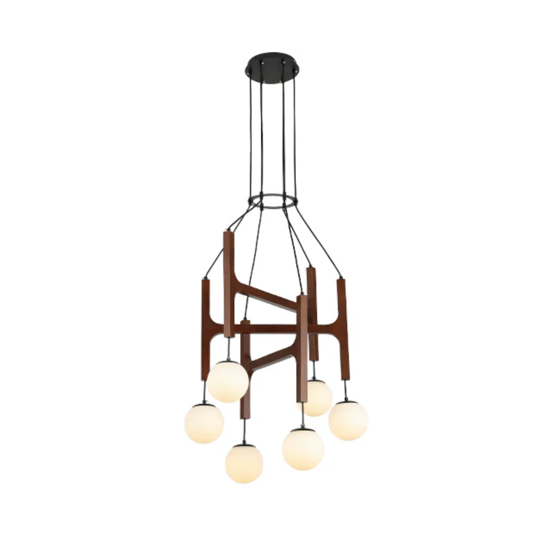 Xylocube Geometric Wood Globe Pendant Light - Image 26