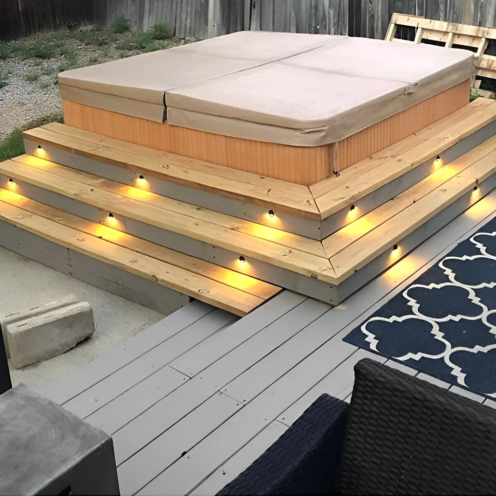 Yonda Hallf Moon LED Deck Outdoor Wall Mounted Step Lights - Image 2