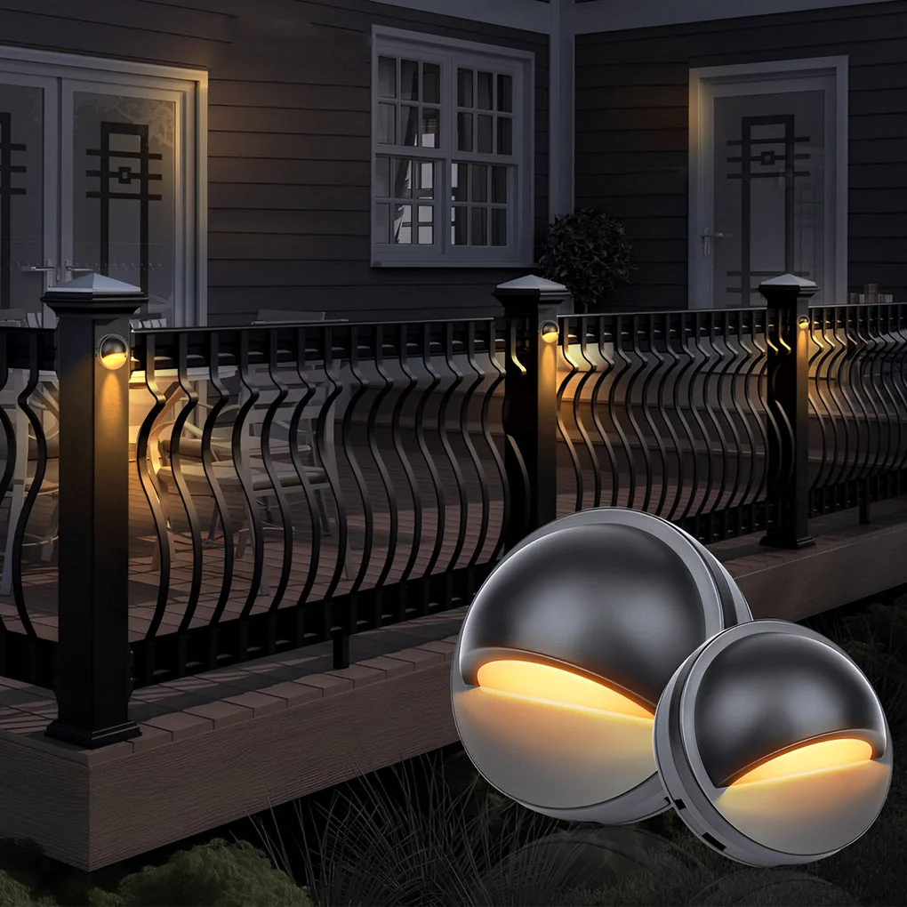 Yonda Hallf Moon LED Deck Outdoor Wall Mounted Step Lights - Image 3