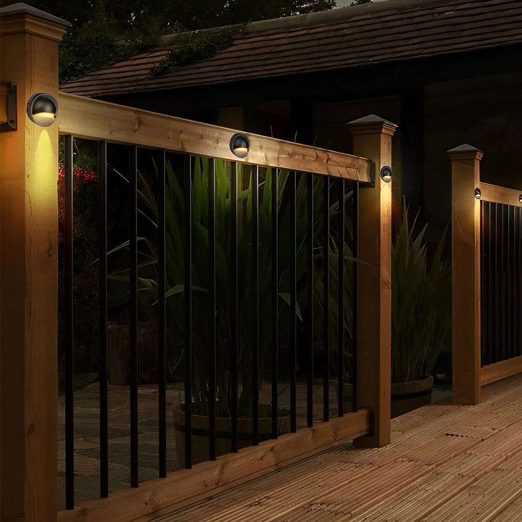 Yonda Hallf Moon LED Deck Outdoor Wall Mounted Step Lights - Image 4