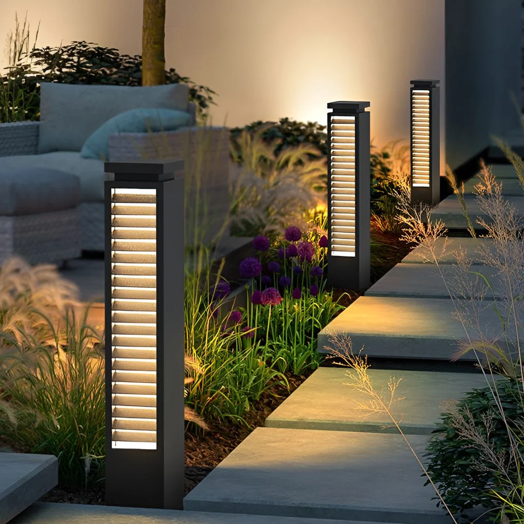 Zaary Sleek Modern Steel Outdoor Pathway Lights