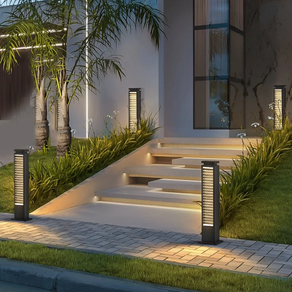 Zaary Sleek Modern Steel Outdoor Pathway Lights - Image 10