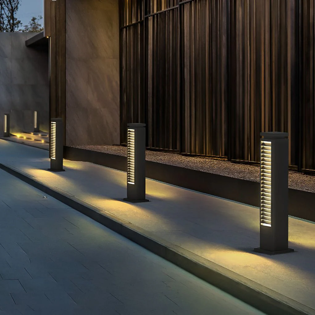 Zaary Sleek Modern Steel Outdoor Pathway Lights - Image 8