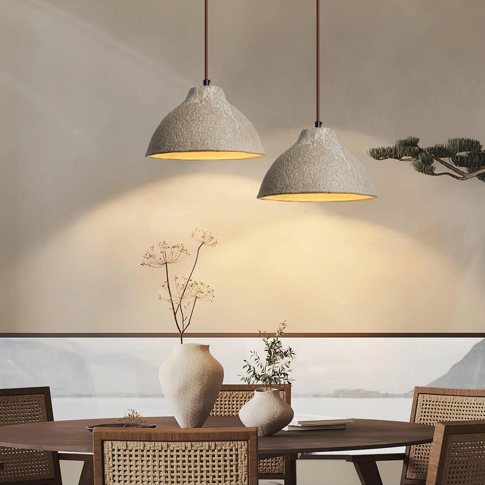 Zandora Retro Ceramic & Wood Pendant Lamp - Image 14